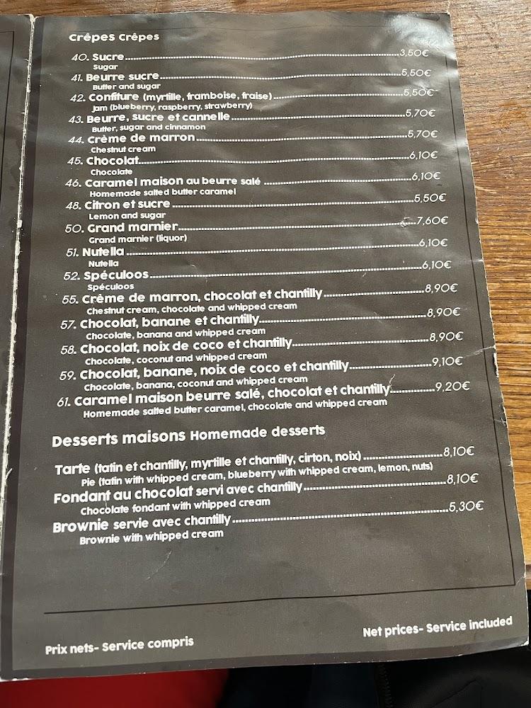 Restaurant les Killis - Menu Image 2